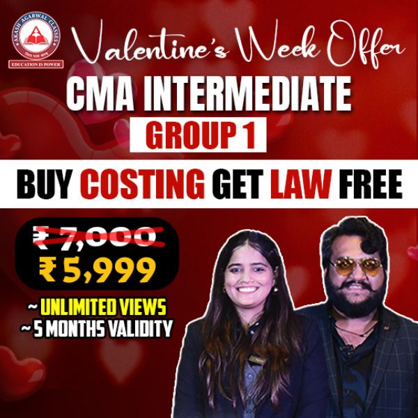 Picture of CMA INTER G1 COSTING + LAW COMBO [VALENTINE WEEK OFFER]