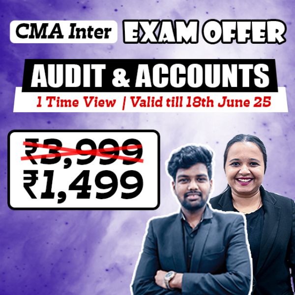 Picture of CMA INTER G2- PAPER 10: CORPORATE ACCOUNTING AND AUDITING [EXAM OFFER]