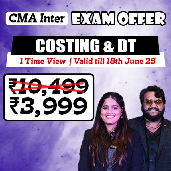 Picture of CMA INTER COMBO GROUP 1- COSTING + DIRECT TAXATION [EXAM OFFER]