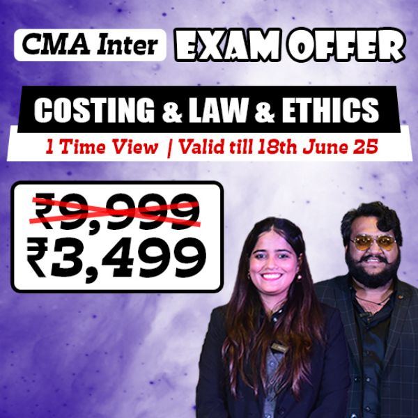 Picture of CMA INTER COMBO GROUP 1- COSTING + LAW & ETHICS [EXAM OFFER] 