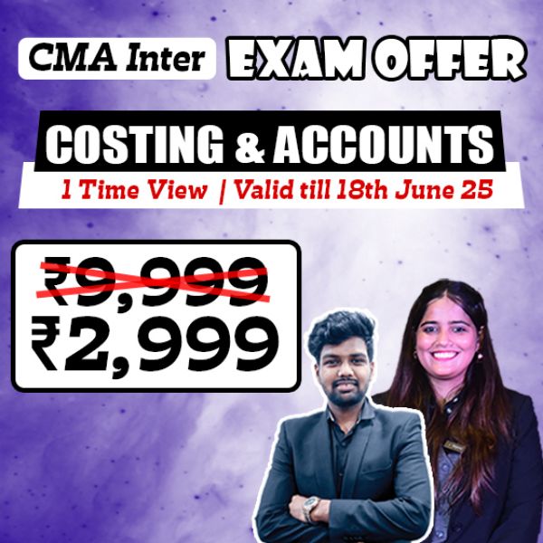 Picture of CMA INTER COMBO GROUP 1- COSTING + ACCOUNTS [EXAM OFFER]