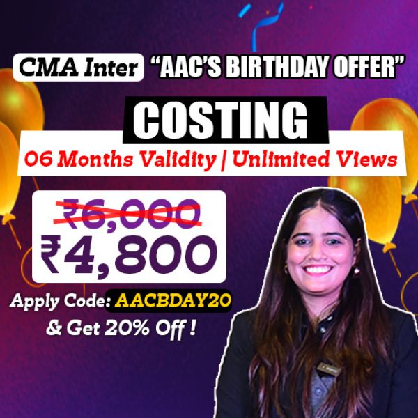 Picture of CMA INTER GROUP 1 - COST ACCOUNTING (AAC'S BIRTHDAY OFFER)