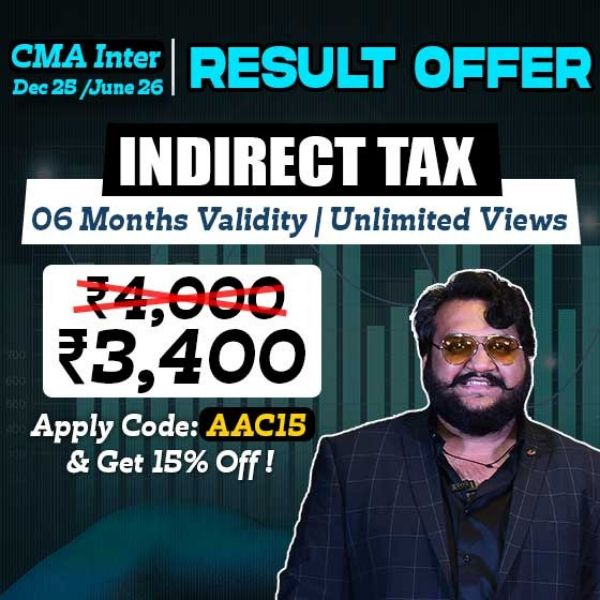 Picture of CMA INTER GROUP 1- INDIRECT TAXATION (RESULT OFFER)