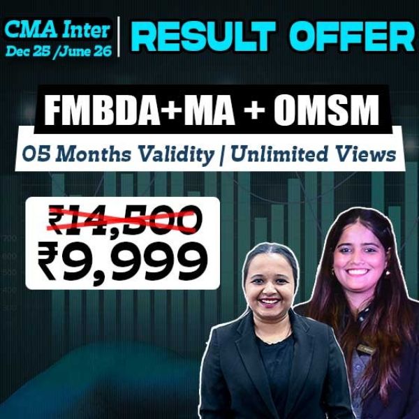 Picture of CMA INTER G2 FMDA, MANAGEMENT ACCOUNTING & OM-SM COMBO (RESULT OFFER)