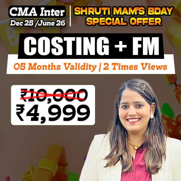 Picture of CMA INTER  COSTING & FM COMBO[SHRUTI MAAM BIRTHDAY OFFER] 