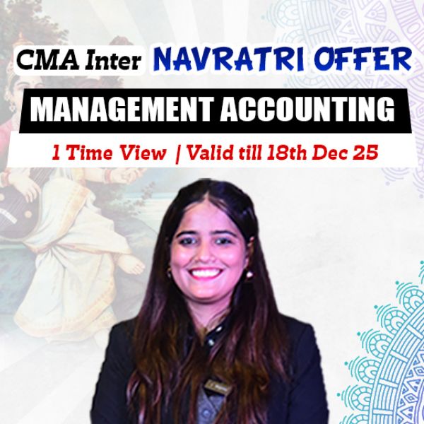 Picture of CMA INTER G2- PAPER 12: MANAGEMENT ACCOUNTING [NAVRATRI OFFER]