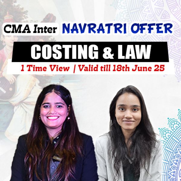 Picture of CMA INTER COMBO GROUP 1- COSTING + LAW & ETHICS [NAVRATRI OFFER]