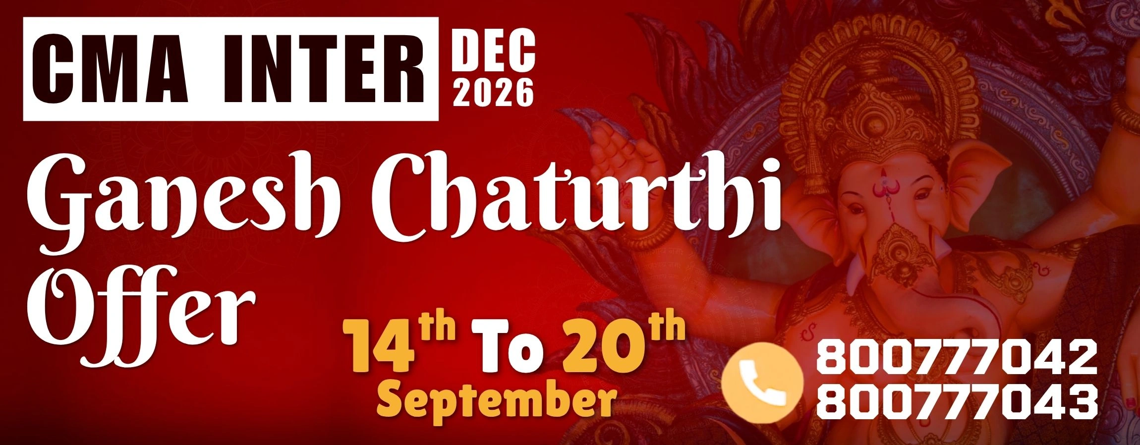 CMA INTER MP Ganesh Chaturthi Offer App Banner